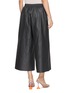 Back View - Click To Enlarge - YVES SALOMON - Cropped Wide Leg Leather Pants