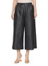 YVES SALOMON Cropped Wide Leg Leather Pants