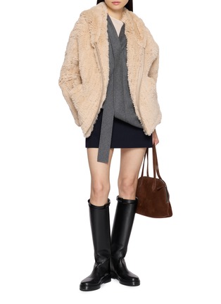 Figure View - Click To Enlarge - YVES SALOMON - Hooded Zip Up Jacket
