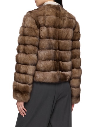 Back View - Click To Enlarge - YVES SALOMON - Cropped Sable Fur Jacket