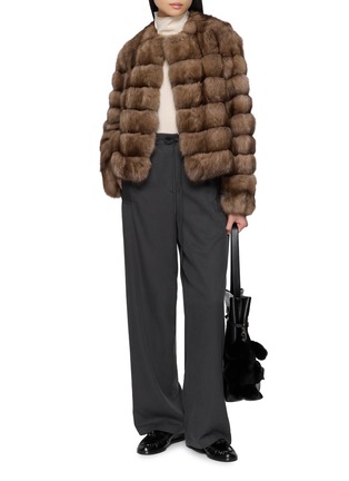 Figure View - Click To Enlarge - YVES SALOMON - Cropped Sable Fur Jacket