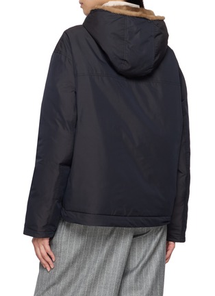 Back View - Click To Enlarge - YVES SALOMON - Fur-Lined Hooded Jacket