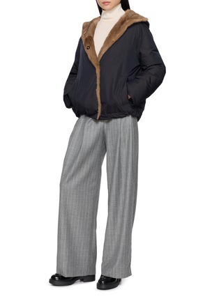 Figure View - Click To Enlarge - YVES SALOMON - Fur-Lined Hooded Jacket
