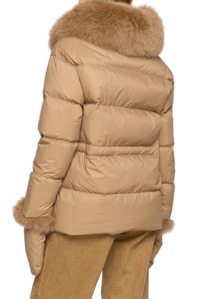 Back View - Click To Enlarge - YVES SALOMON - Detachable Fur Trims Technical Down Jacket