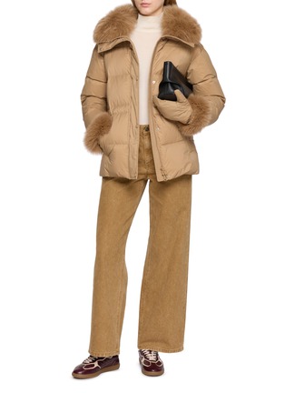 Figure View - Click To Enlarge - YVES SALOMON - Detachable Fur Trims Technical Down Jacket