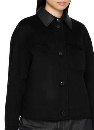  - YVES SALOMON - Contrast Collar Button Up Jacket