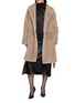 Figure View - Click To Enlarge - YVES SALOMON - Stand Collar Belted Fur Coat