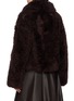 Back View - Click To Enlarge - YVES SALOMON - Cropped Curly Shearling Jacket
