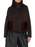 YVES SALOMON Mink-Trimmed Wool Hooded Jacket