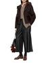 Figure View - Click To Enlarge - YVES SALOMON - Mink-Trimmed Wool Hooded Jacket