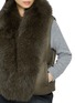  - YVES SALOMON - Fox Fur Collar Puffer Vest