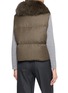 Back View - Click To Enlarge - YVES SALOMON - Fox Fur Collar Puffer Vest