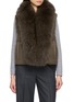 YVES SALOMON Fox Fur Collar Puffer Vest