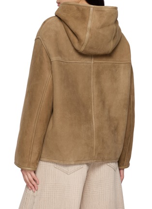 Back View - Click To Enlarge - YVES SALOMON - Hooded Leather Jacket