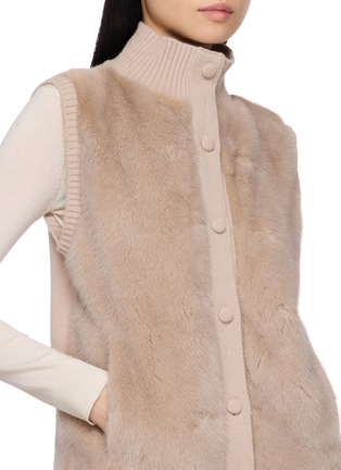  - YVES SALOMON - Single-Breasted Mink Knit Vest