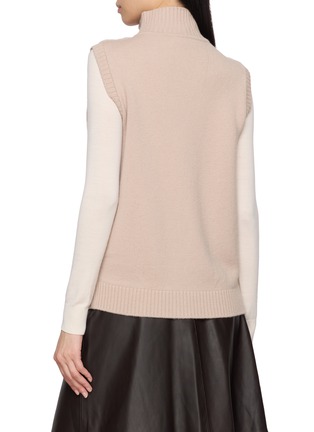 Back View - Click To Enlarge - YVES SALOMON - Single-Breasted Mink Knit Vest
