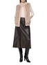 Figure View - Click To Enlarge - YVES SALOMON - Single-Breasted Mink Knit Vest