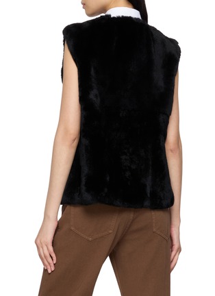 Back View - Click To Enlarge - YVES SALOMON - Rex Rabbit Fur Vest