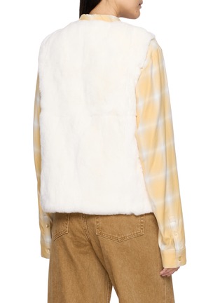 Back View - Click To Enlarge - YVES SALOMON - Rex Rabbit Fur Silk Lined Vest