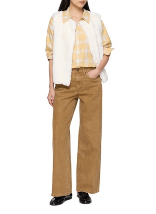 Figure View - Click To Enlarge - YVES SALOMON - Rex Rabbit Fur Silk Lined Vest