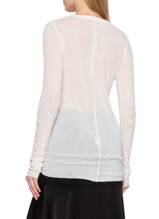 Back View - Click To Enlarge - RICK OWENS  - Long Sleeve Rib Top