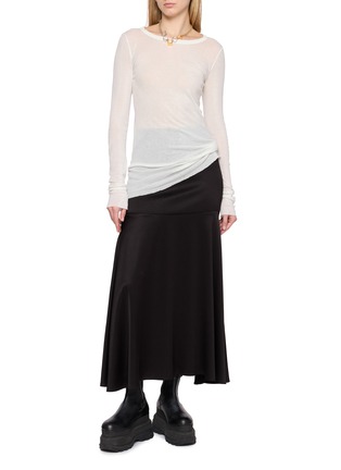 Figure View - Click To Enlarge - RICK OWENS  - Long Sleeve Rib Top