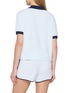 Back View - Click To Enlarge - SPORTY & RICH - Signature Logo Cotton Terry Polo Shirt