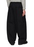 Back View - Click To Enlarge - COMME DES GARÇONS HOMME - Elasticated Waistband Wide Leg Cotton Twill Pants