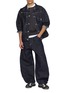 Figure View - Click To Enlarge - COMME DES GARÇONS HOMME - Cotton Reactive Denim Barrel Leg Jeans