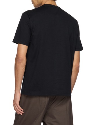 Back View - Click To Enlarge - COMME DES GARÇONS HOMME - Logo Print Cotton Jersey T-shirt