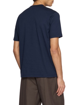 Back View - Click To Enlarge - COMME DES GARÇONS HOMME - Logo Print Cotton Jersey T-shirt