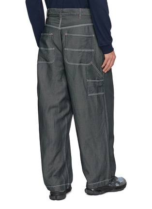 Back View - Click To Enlarge - COMME DES GARÇONS HOMME - Polyester Serge Cargo Pants