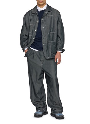 Figure View - Click To Enlarge - COMME DES GARÇONS HOMME - Polyester Serge Cargo Pants