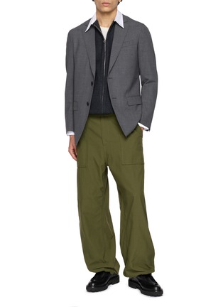 Figure View - Click To Enlarge - COMME DES GARÇONS HOMME - Panelled Straight Leg Pants