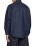 Back View - Click To Enlarge - COMME DES GARÇONS HOMME - Laminated Triple-Layer Lightweight Denim Shirt