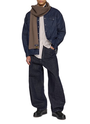 Figure View - Click To Enlarge - COMME DES GARÇONS HOMME - Laminated Triple-Layer Lightweight Denim Shirt