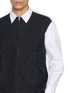  - COMME DES GARÇONS HOMME - Serge Panel Zip Up Cotton Broadcloth Shirt