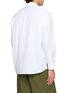 Back View - Click To Enlarge - COMME DES GARÇONS HOMME - Serge Panel Zip Up Cotton Broadcloth Shirt