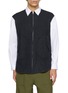 COMME DES GARÇONS HOMME Serge Panel Zip Up Cotton Broadcloth Shirt