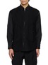 COMME DES GARÇONS HOMME Serge Panel Zip Up Cotton Broadcloth Shirt