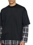  - COMME DES GARÇONS HOMME - Layered Ombré Check Cotton T-Shirt