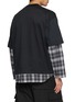 Back View - Click To Enlarge - COMME DES GARÇONS HOMME - Layered Ombré Check Cotton T-Shirt