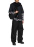 Figure View - Click To Enlarge - COMME DES GARÇONS HOMME - Layered Ombré Check Cotton T-Shirt