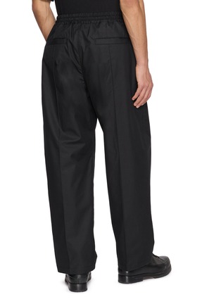 Back View - Click To Enlarge - COMME DES GARÇONS HOMME - Elasticated Brushed Cotton Twill Pants