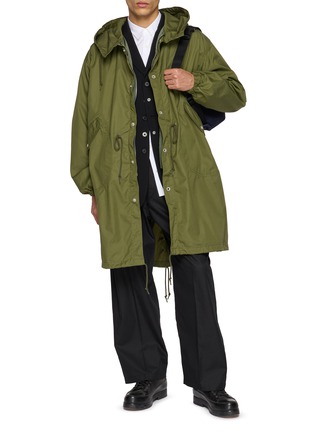 Figure View - Click To Enlarge - COMME DES GARÇONS HOMME - Nylon Twill Cotton Weather Jacket