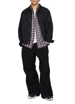 Figure View - Click To Enlarge - COMME DES GARÇONS HOMME - Contrast Back Chequered Cotton Twill Shirt