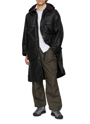 Figure View - Click To Enlarge - COMME DES GARÇONS HOMME - Wrap Pocket Straight Leg Cotton Twill Cargo Pants