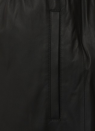  - YVES SALOMON - Elasticated Drawstring Cropped Leather Pants