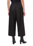 Back View - Click To Enlarge - YVES SALOMON - Elasticated Drawstring Cropped Leather Pants