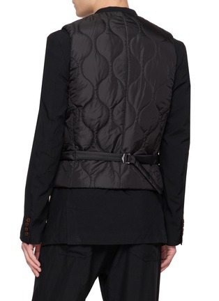 Back View - Click To Enlarge - COMME DES GARÇONS HOMME DEUX - Quilted Wool Gabardine Vest